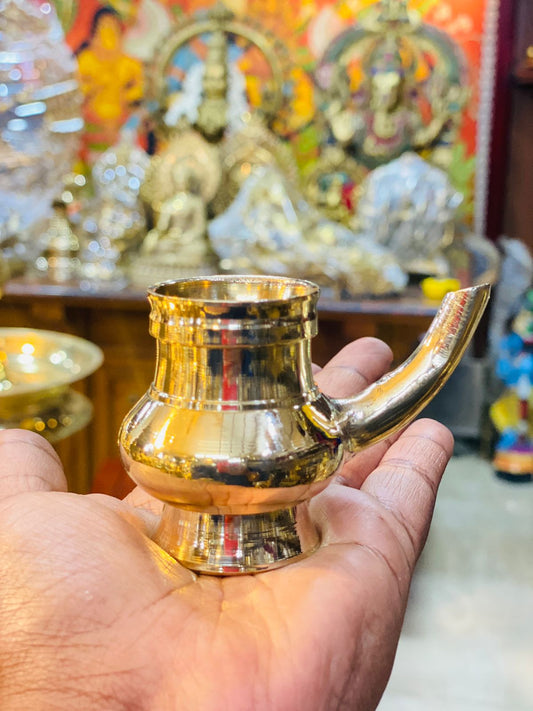 BRASS POOKA KINDI | HOLY WATER STORING CONTAINER | 2 INCHES HEIGHT