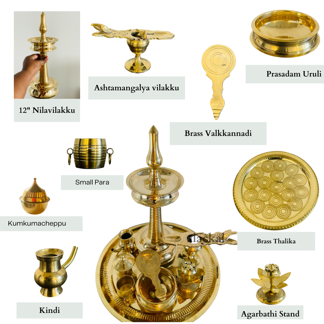 BRASS ASHTAMANGALYA SET