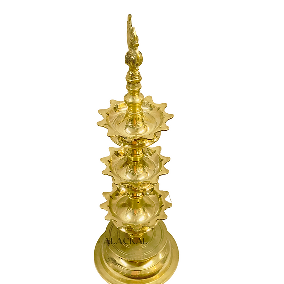 BRASS ANNAPAKSHI HEADED DEEPASTHAMBHAM