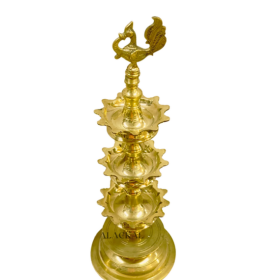 BRASS ANNAPAKSHI HEADED DEEPASTHAMBHAM