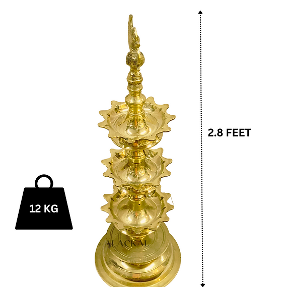 BRASS ANNAPAKSHI HEADED DEEPASTHAMBHAM